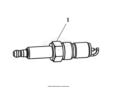 Engine Group - Spark Plug Diagram and Parts List for 076650-02  Briggs and Stratton Generator